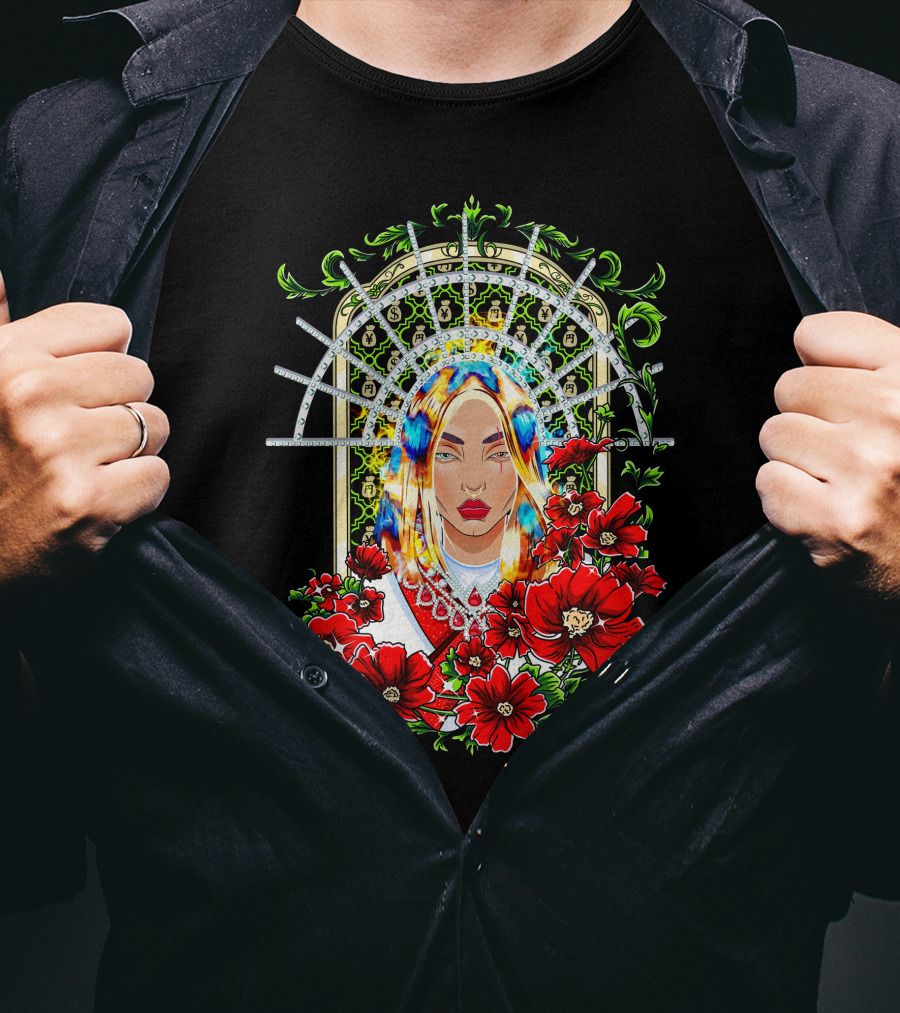 Mercedes Varnado CEO Moné Art Nouveau Floral Halo T-Shirt