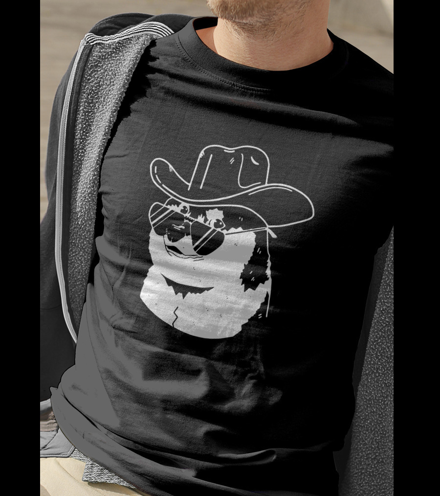 Elon Musk Dogecoin Cowboy Hat Sunglasses Shiba Inu T-Shirt