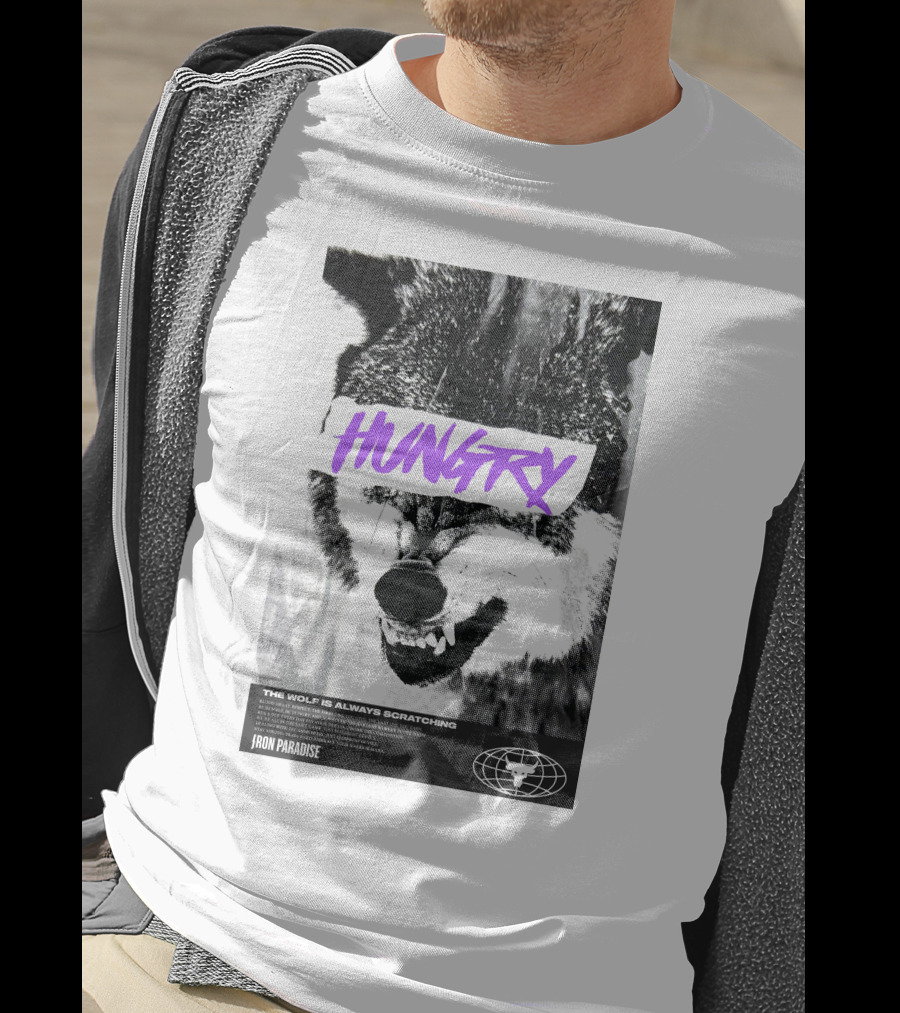 Hungry Wolf The Wolf Is Always Scratching Iron Paradise T-Shirt