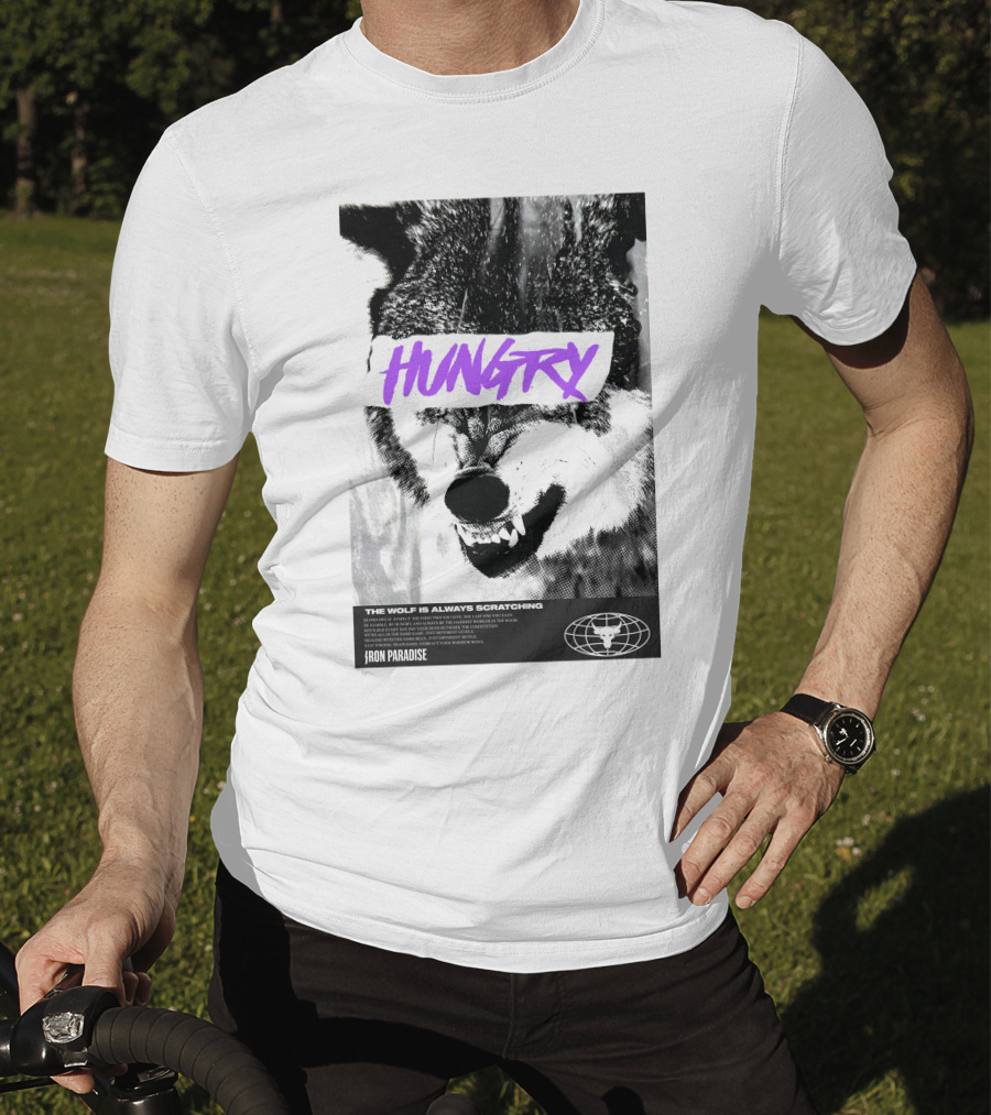Hungry Wolf The Wolf Is Always Scratching Iron Paradise T-Shirt