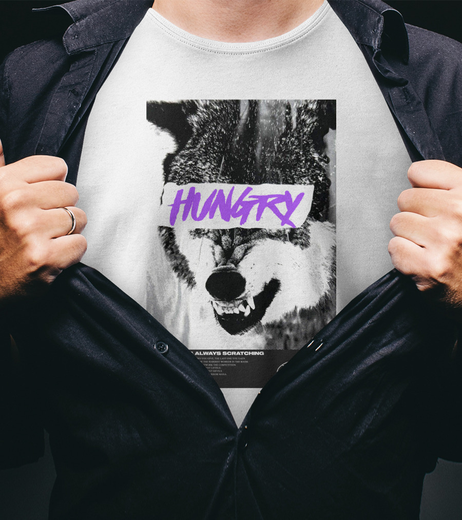 Hungry Wolf The Wolf Is Always Scratching Iron Paradise T-Shirt