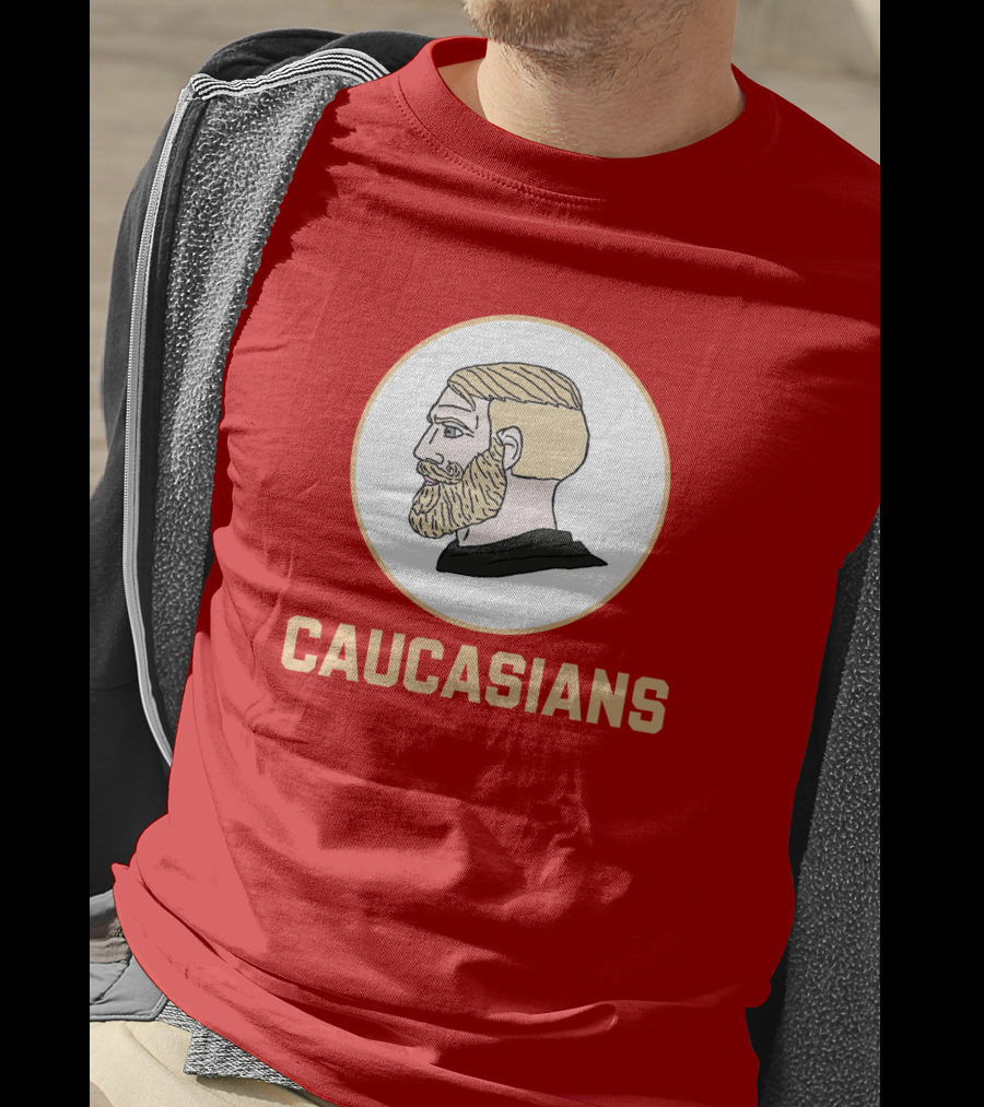 Caucasians Nordic Viking Profile Red T-Shirt