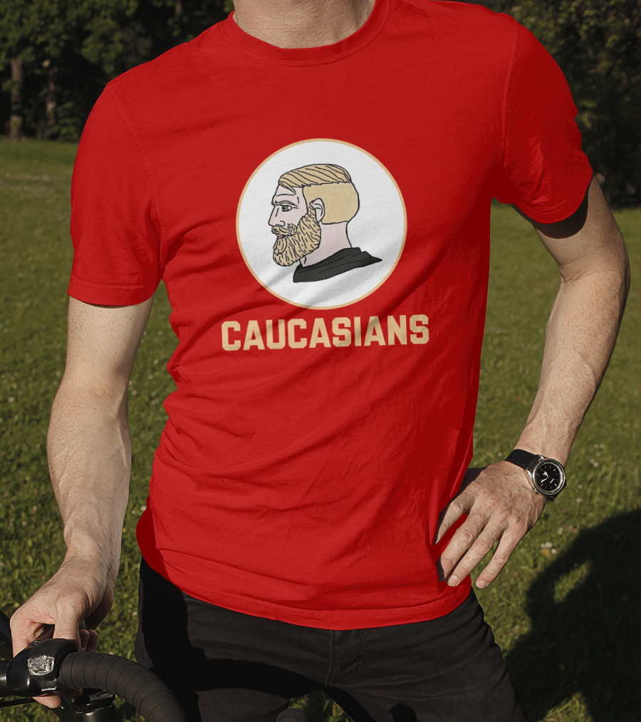 Caucasians Nordic Viking Profile Red T-Shirt