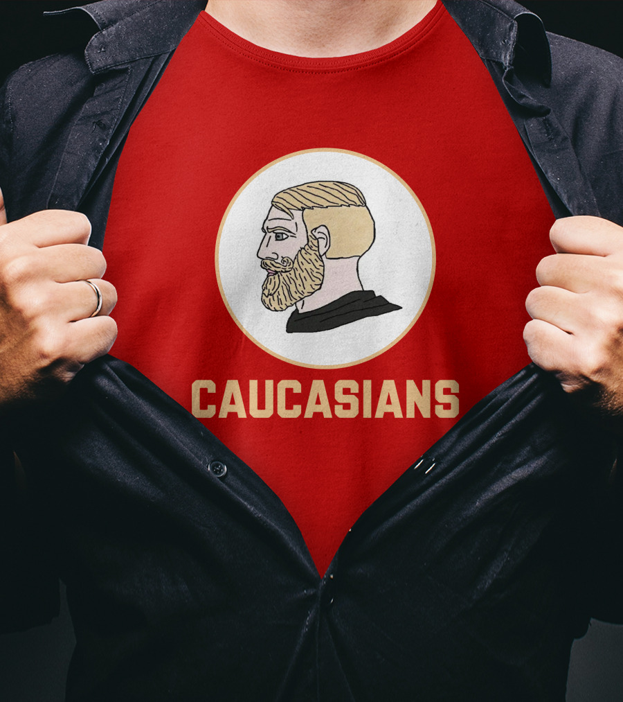Caucasians Nordic Viking Profile Red T-Shirt