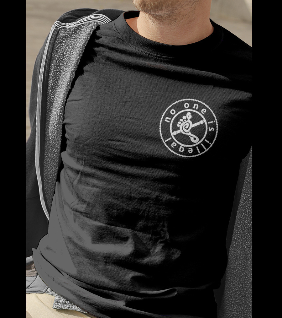 No One Is Illegal Circle T-Shirt