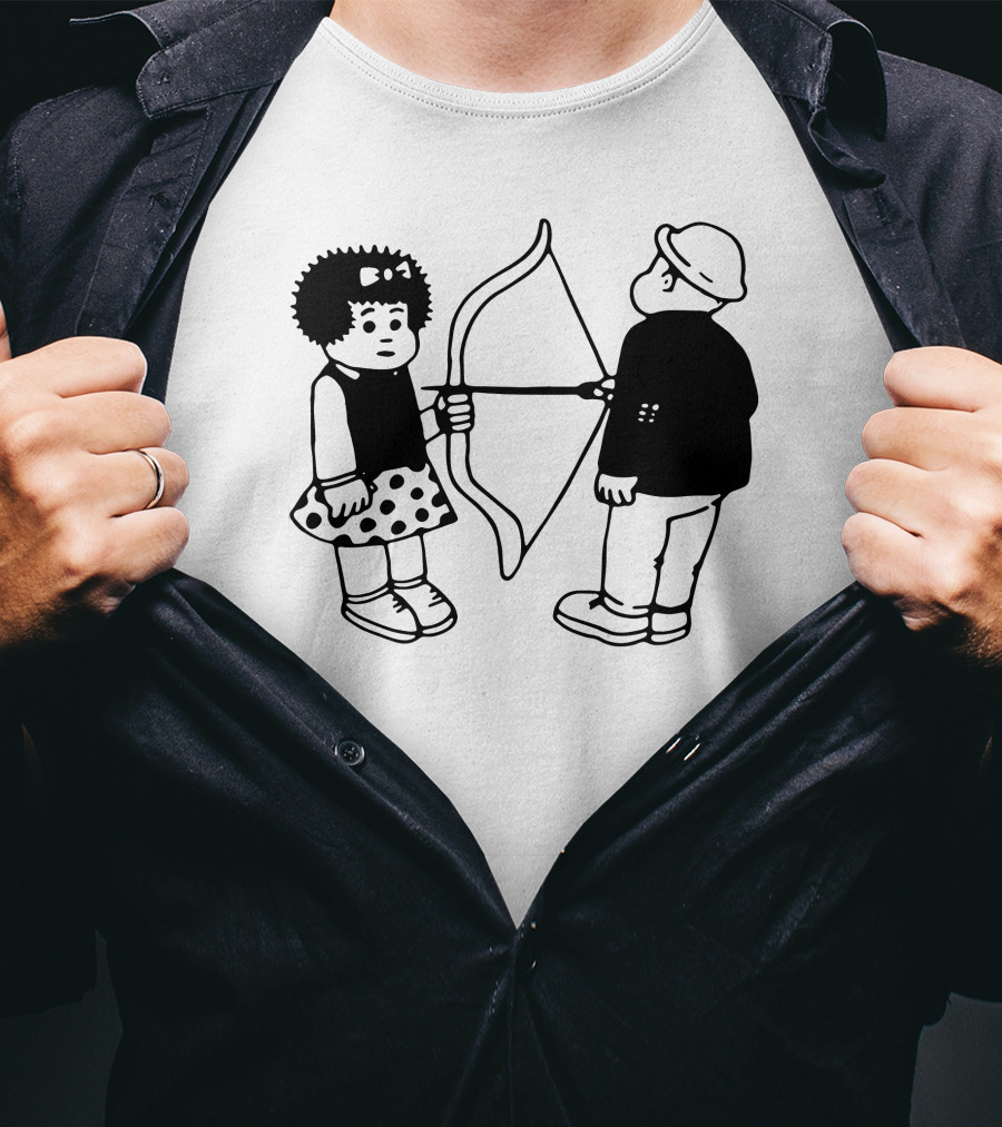Vacancy Projects Rest Energy Nancy Style Comic Bow And Arrow Duo T-Shirt