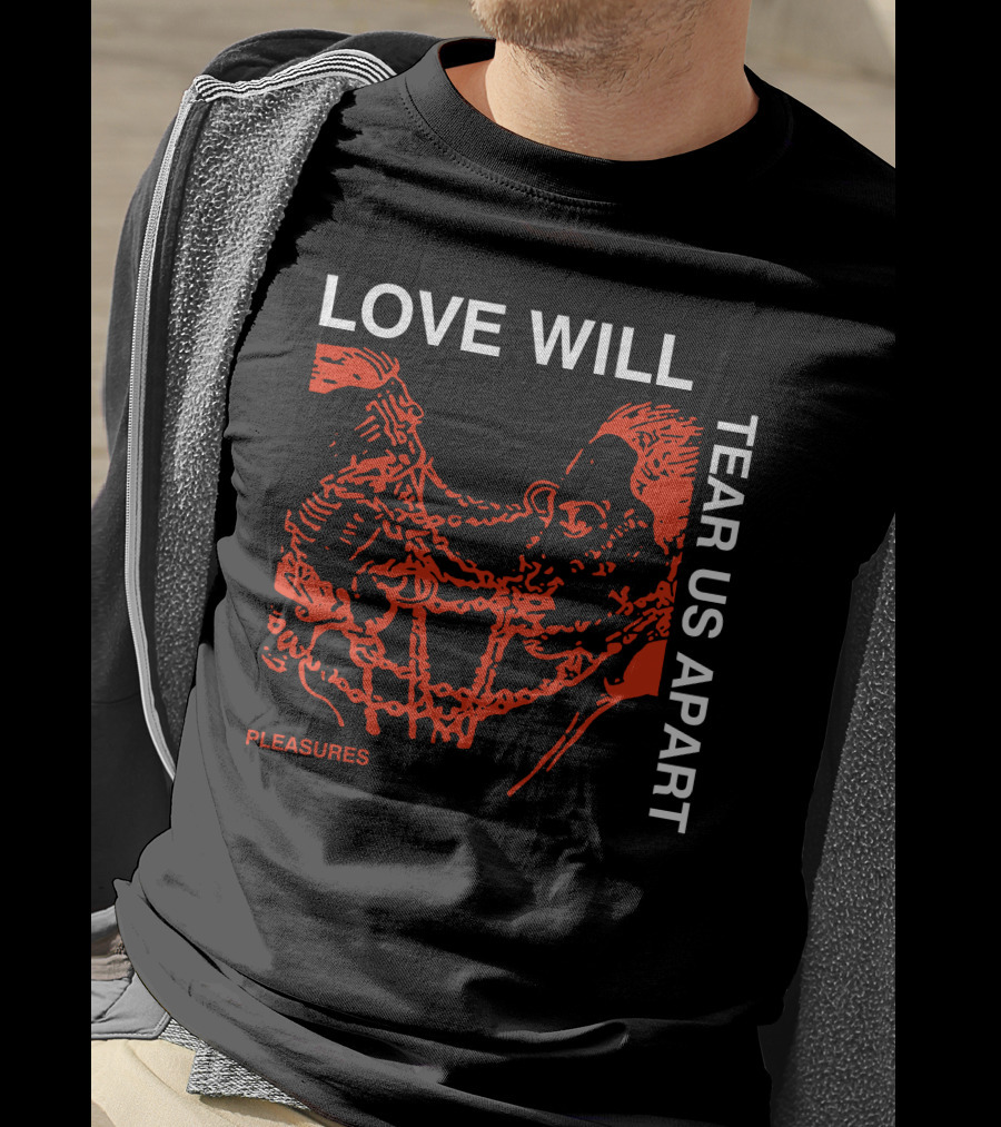 Love Will Tear Us Apart Pleasures Red T-Shirt