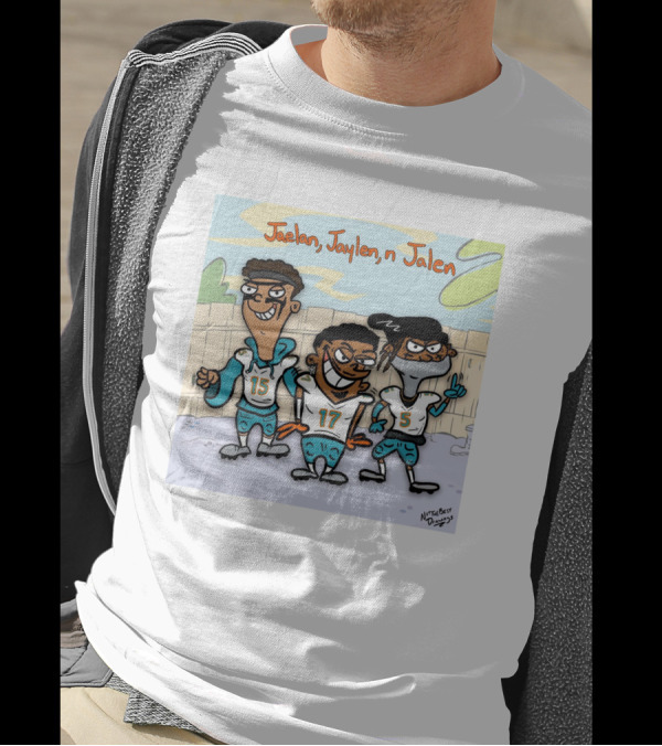 Jaelan Jaylen N Jalen Football Cartoon Characters T-Shirt