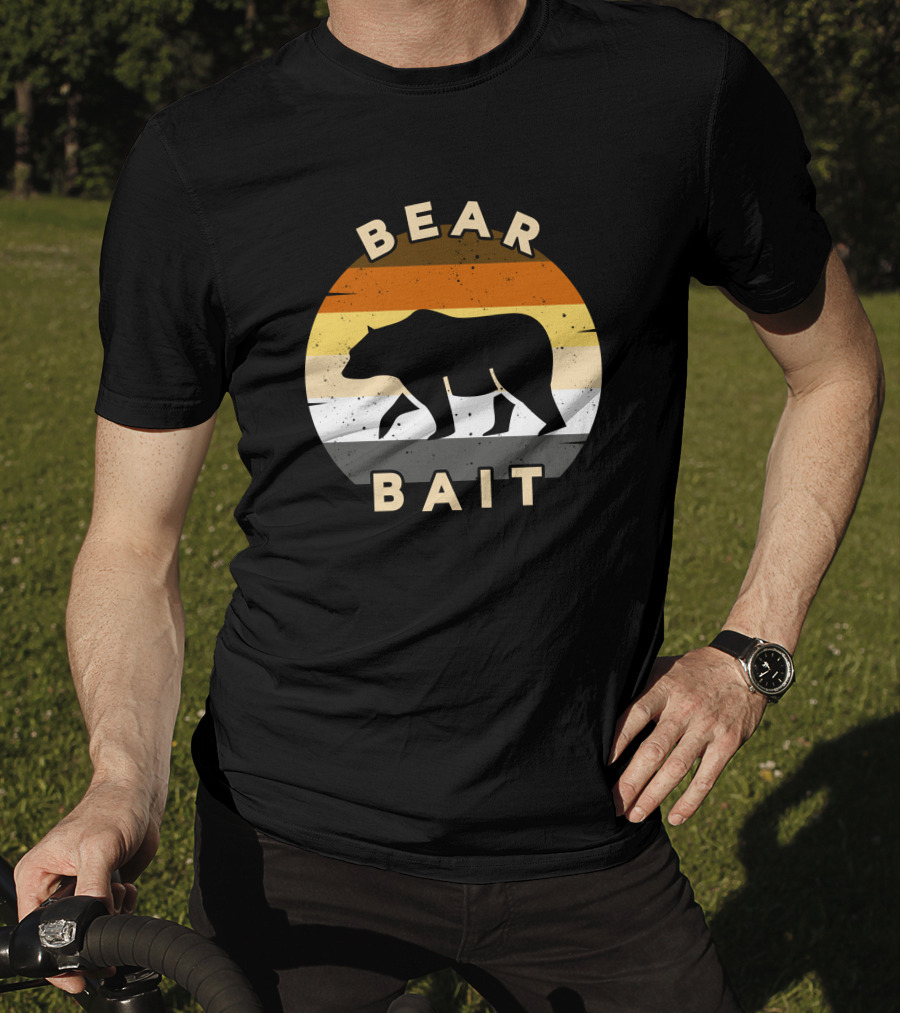 BEAR BAIT Vintage Retro Striped Circle T-Shirt