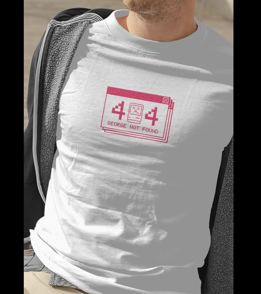 Georgenotfound 404 Error Pixel Art Pink X Face Not Found Gnf T-Shirt