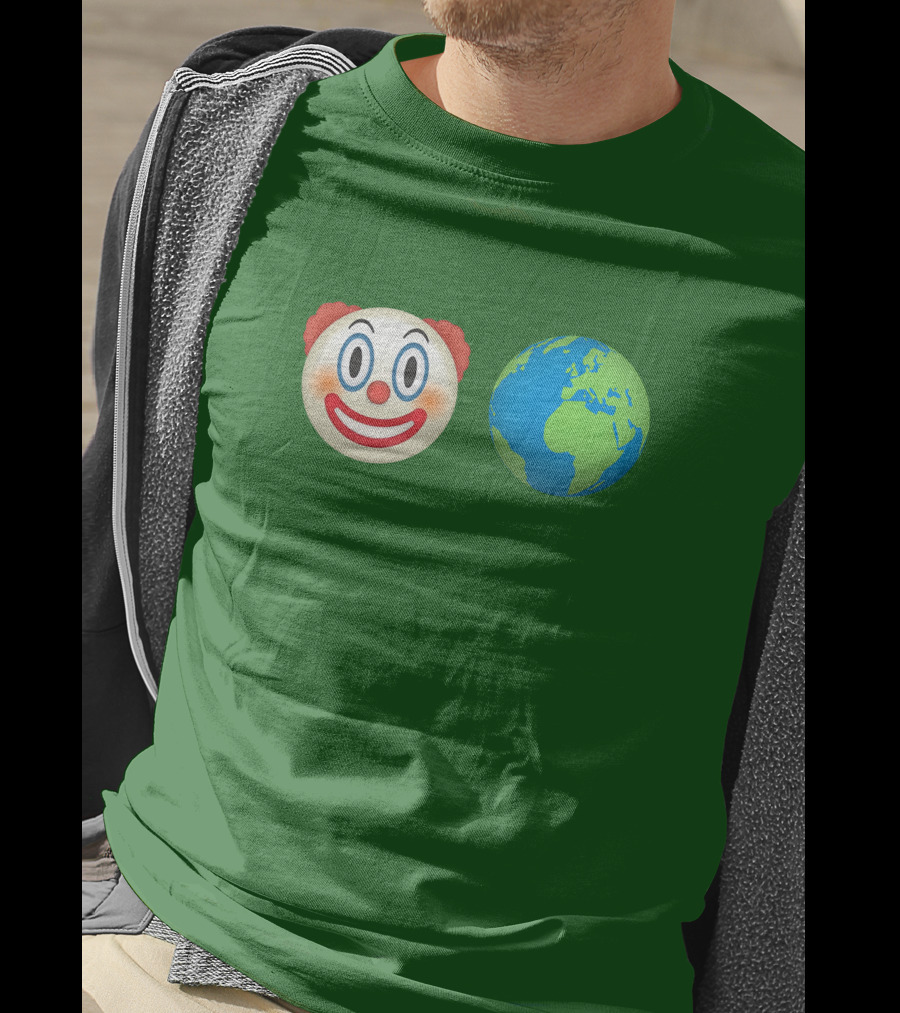Clown Face Globe Emoji Clown World T-Shirt