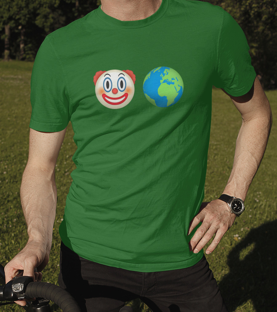 Clown Face Globe Emoji Clown World T-Shirt