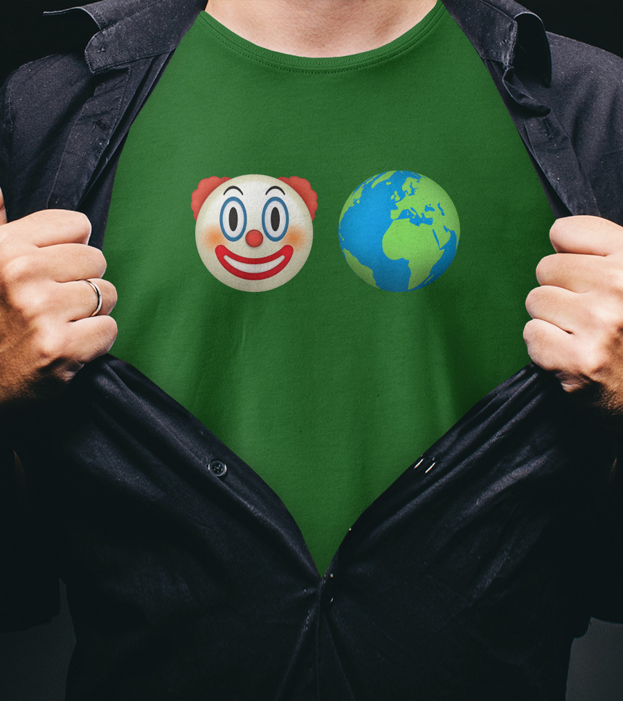 Clown Face Globe Emoji Clown World T-Shirt