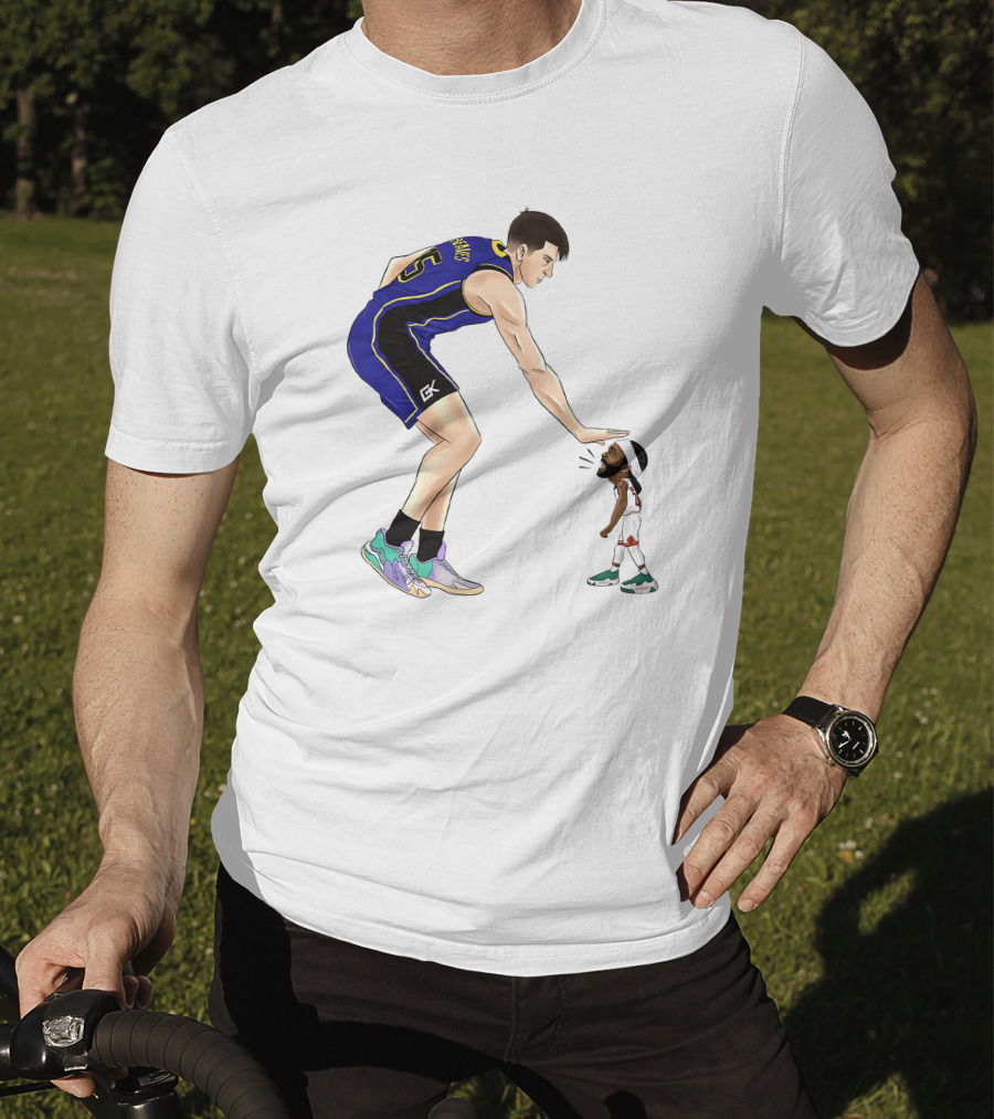 GoldenKnightGfx Basketball Players Size Comparison T-Shirt