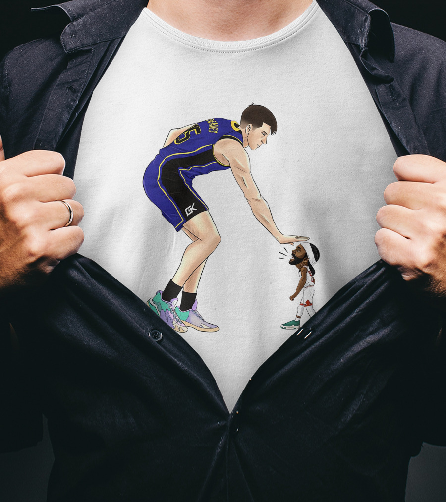 GoldenKnightGfx Basketball Players Size Comparison T-Shirt