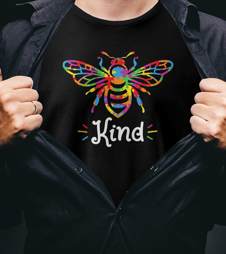 Cory Booker Kind Autism Puzzle Bee T-Shirt