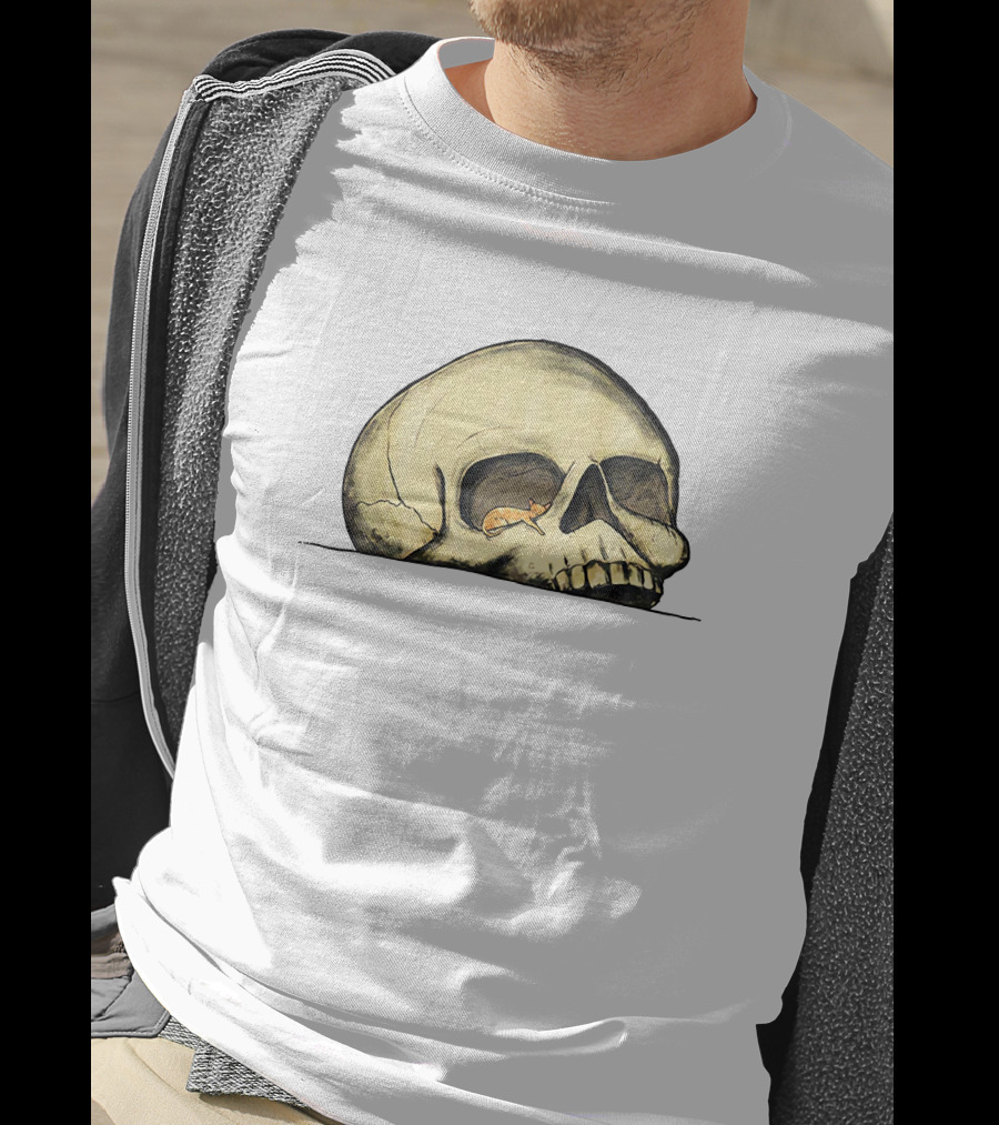 Studio Joog Soft Spot Skull With Sleeping Fox T-Shirt