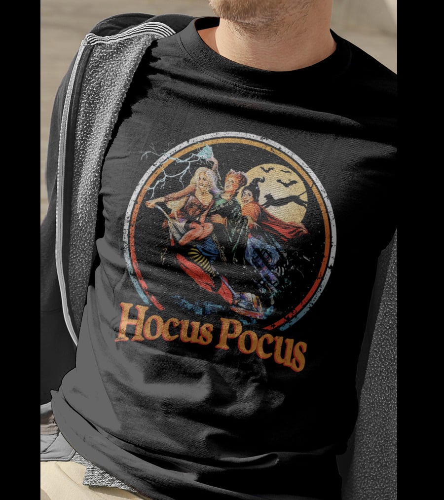 Hocus Pocus Witch Ride Under Full Moon T-Shirt