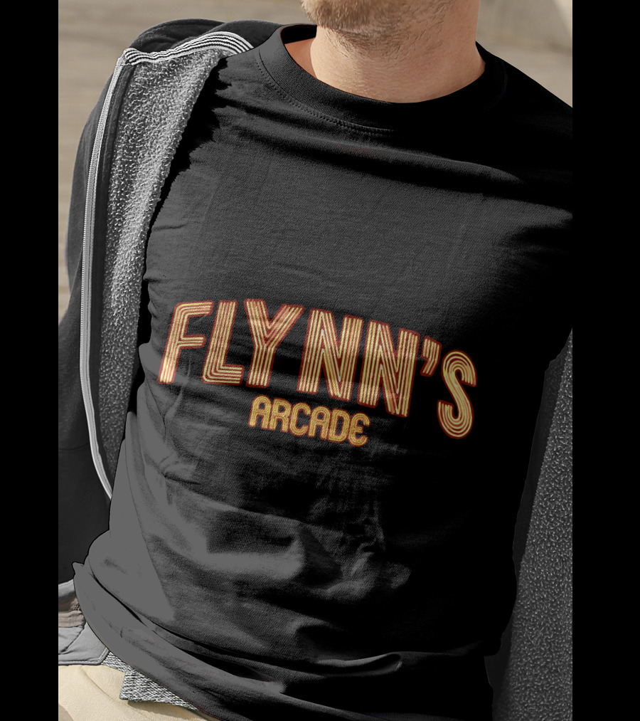 Flynn's Arcade Home Of Space Paranoids Retro Neon T-Shirt