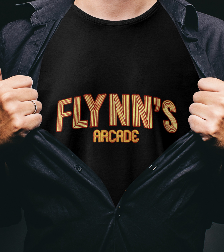 Flynn's Arcade Home Of Space Paranoids Retro Neon T-Shirt
