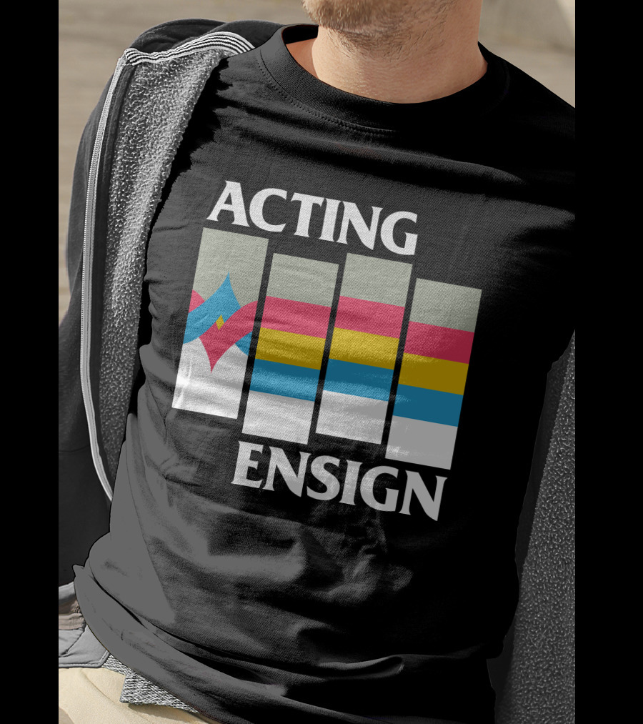 Acting Ensign 80s Retro Color Bars T-Shirt