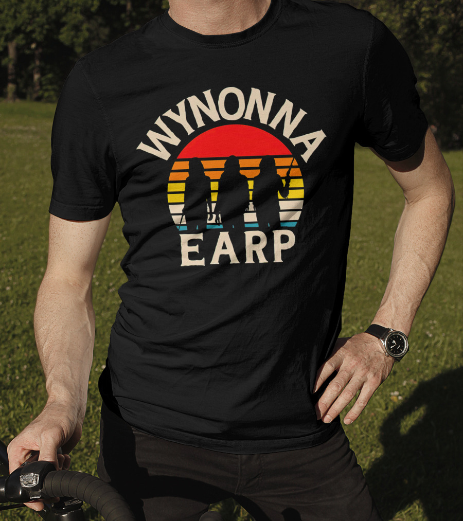 Wynonna Earp Silhouette With Sunset Stripes T-Shirt