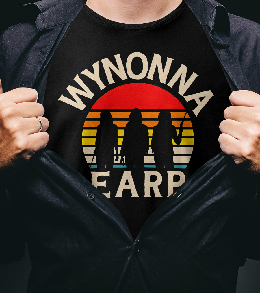 Wynonna Earp Silhouette With Sunset Stripes T-Shirt