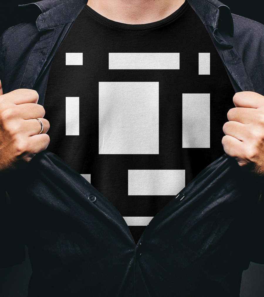 Piet Mondrian Style CAMP MAU 1 MAT BL Geometric Composition T-Shirt