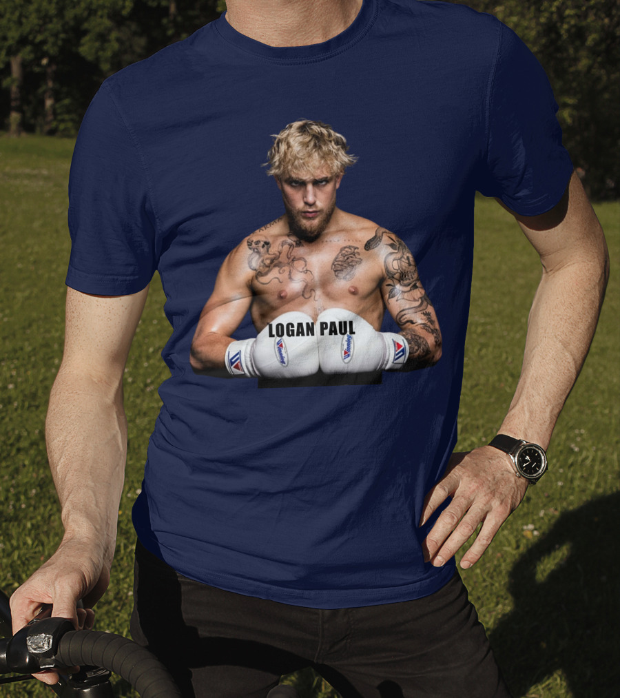 LOGAN PAUL Boxing Pose With Tattoos And Boxing Gloves T-Shirt