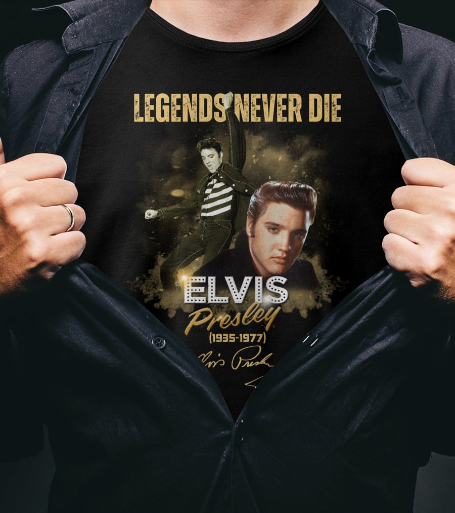 LEGENDS NEVER DIE ELVIS PRESLEY 1935-1977 T-Shirt
