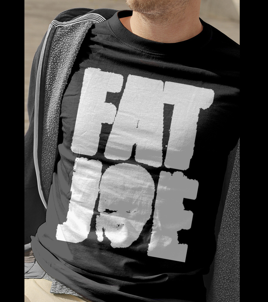 Fat Joe Face Inside Bold White Letters T-Shirt