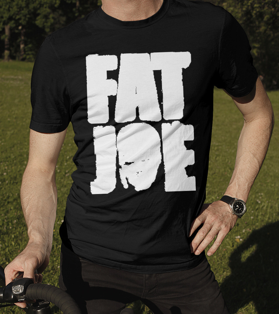 Fat Joe Face Inside Bold White Letters T-Shirt