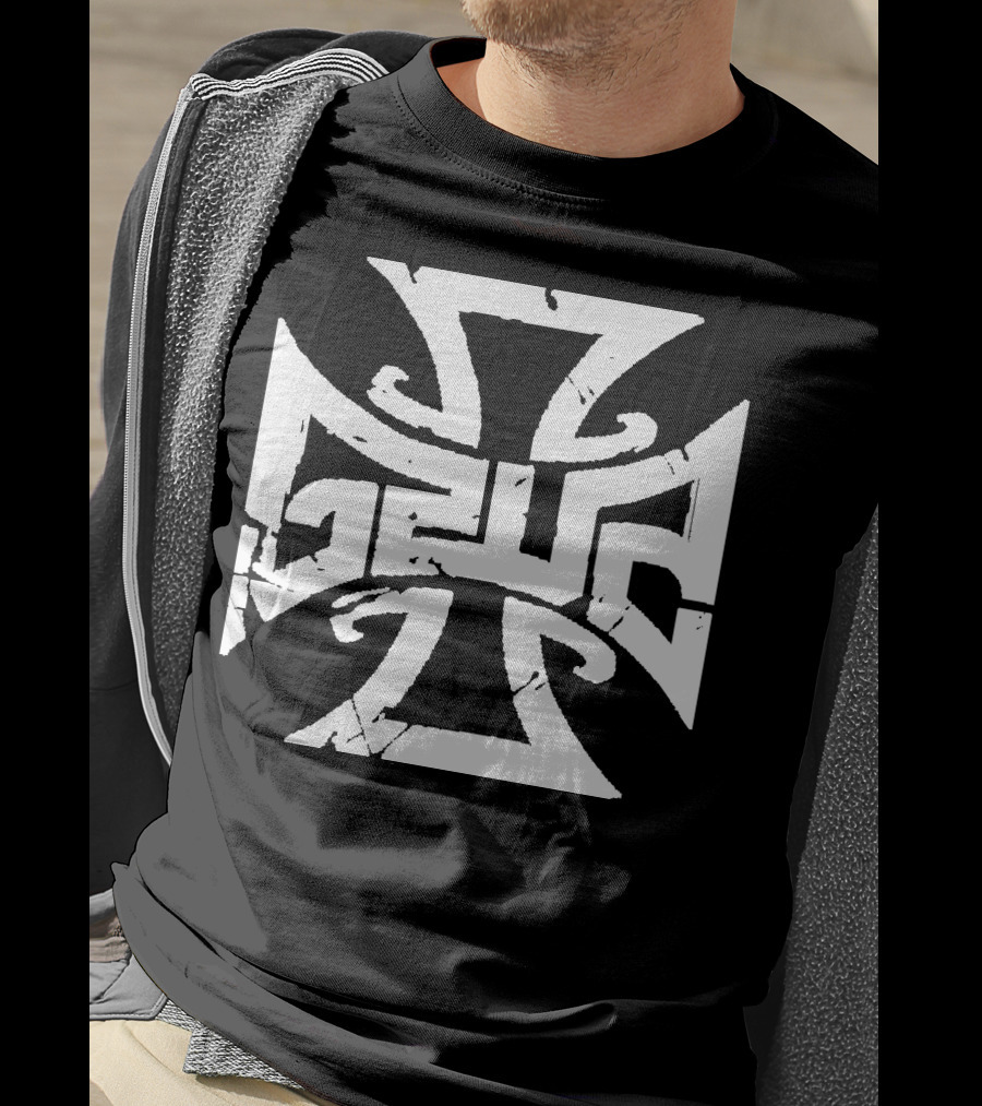 Gzuz Germany Rapper Iron Cross Motif T-Shirt