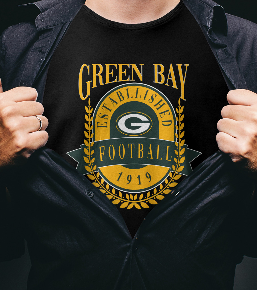 Green Bay Packers Established 1919 Football T-Shirt
