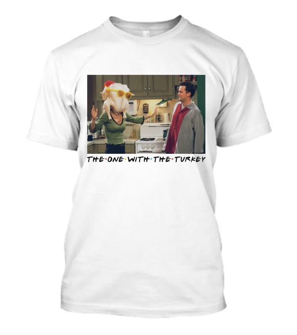The One With The Turkey Glasses Santa Hat T-Shirt