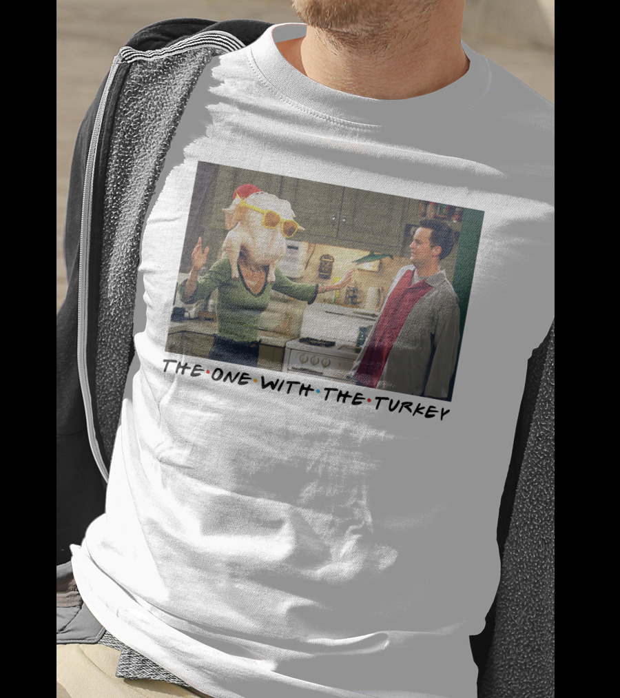 The One With The Turkey Glasses Santa Hat T-Shirt