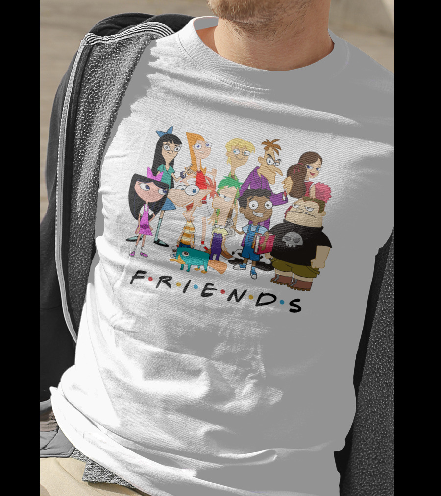 Phineas And Ferb Friends Cast With Iconic Friends T-Shirt