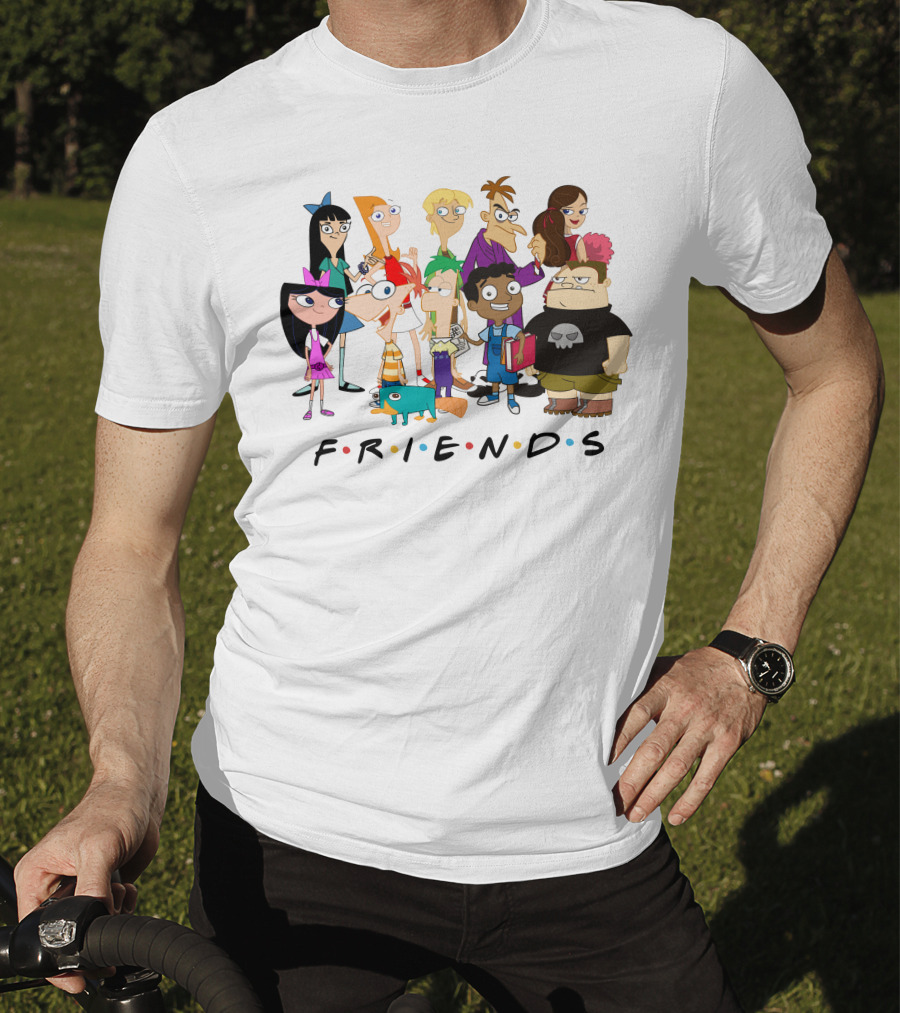 Phineas And Ferb Friends Cast With Iconic Friends T-Shirt