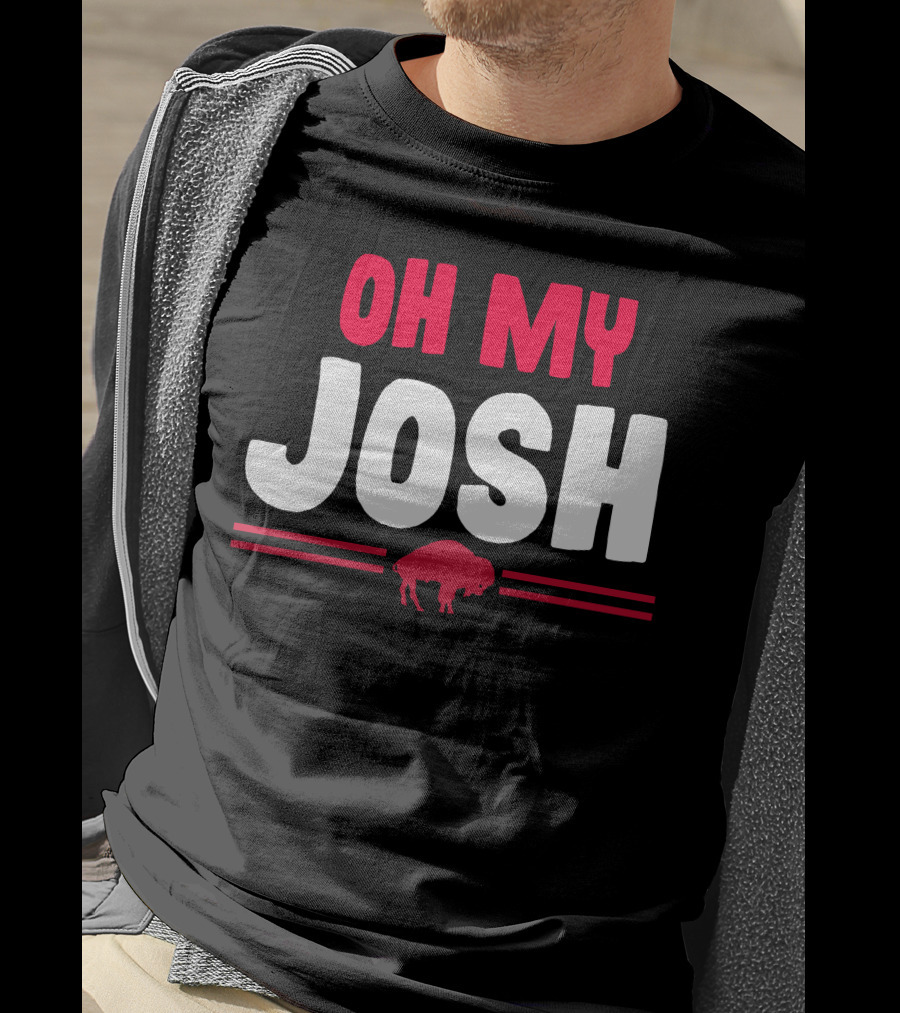 Oh My Josh Buffalo Fan Slogan With Red Buffalo T-Shirt