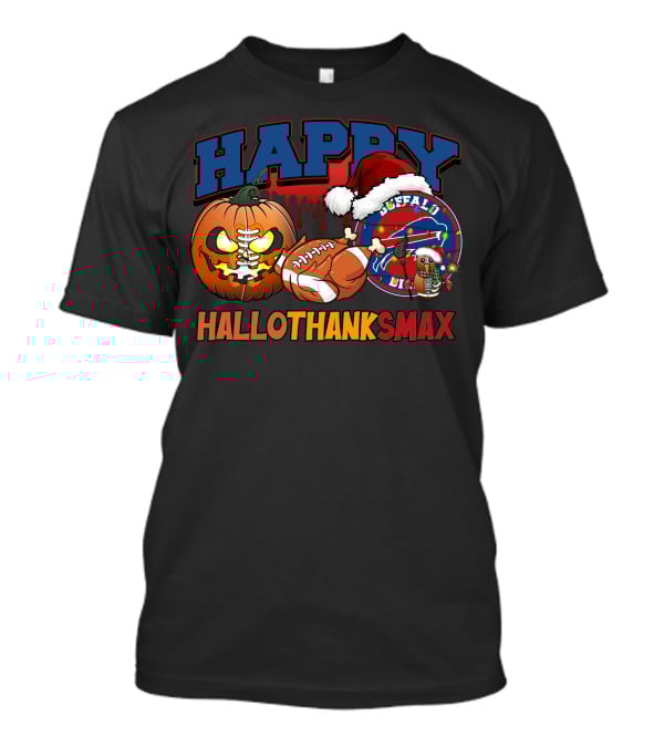 Happy Hallothanksmax Buffalo Football Holiday Fusion T-Shirt