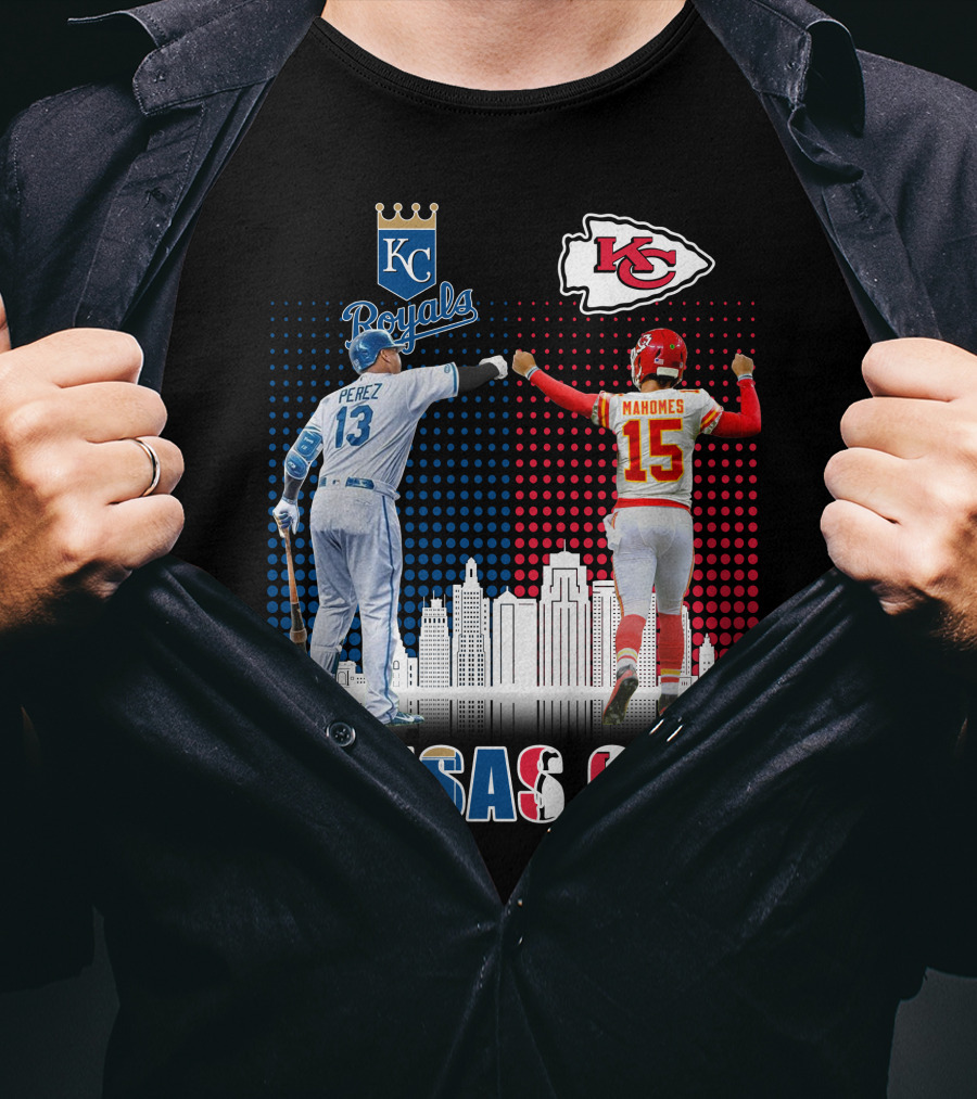 KANSAS CITY PEREZ ROYALS MAHOMES CHIEFS 18 T-Shirt