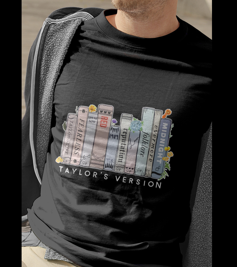 Taylor Swift Fearless Speak Now Red 1989 Reputation Folklore Evermore Midnight Taylor's Version T-Shirt
