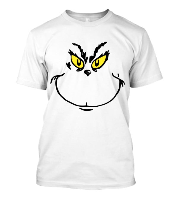 Grinch Face Yellow Eyes T-Shirt