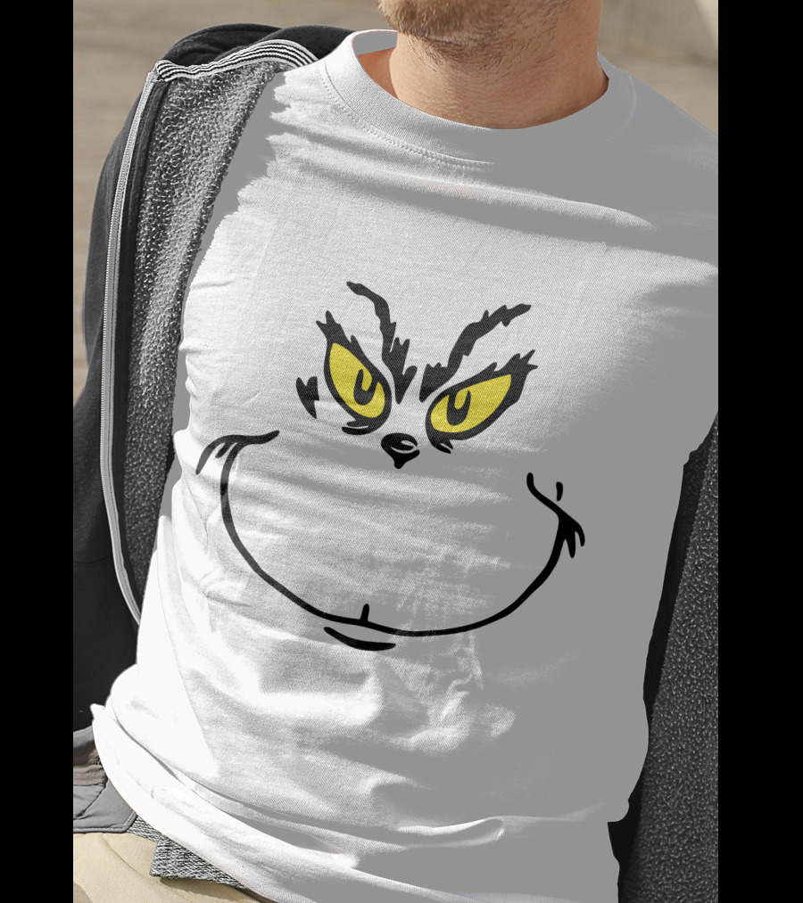 Grinch Face Yellow Eyes T-Shirt