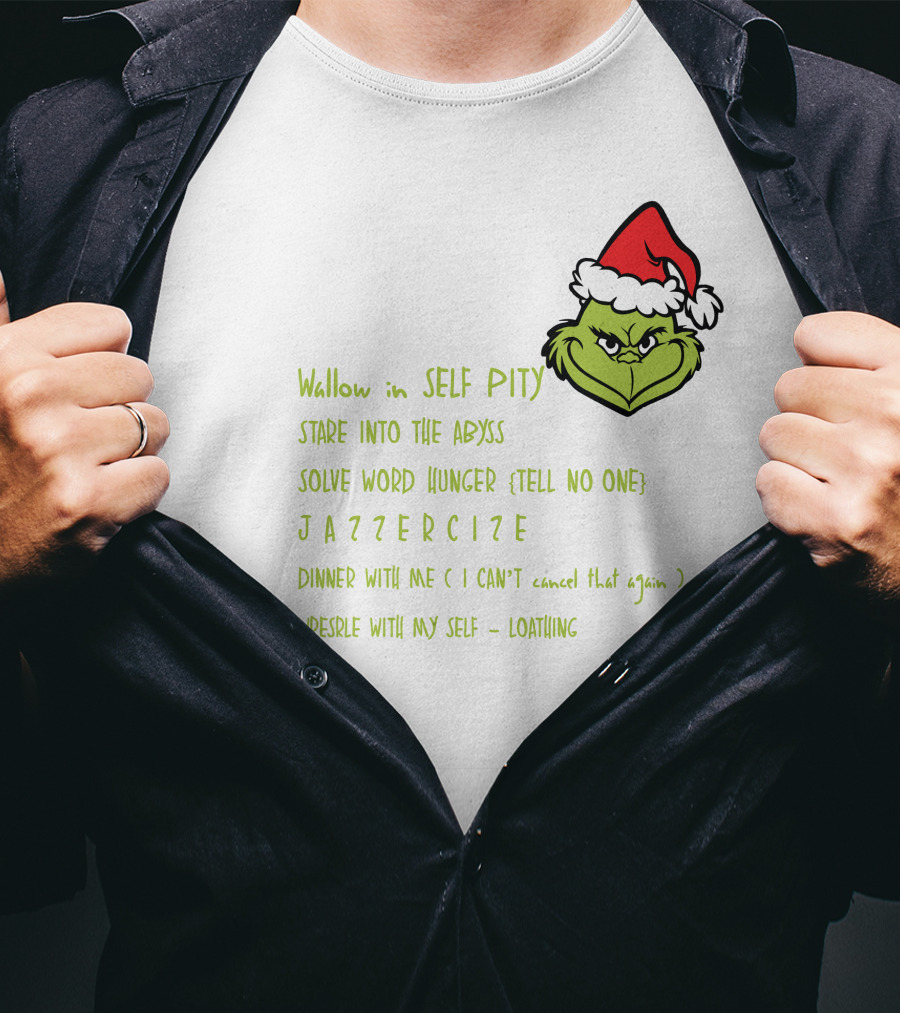 Grinch Christmas Schedule My Day I'm Booked T-Shirt