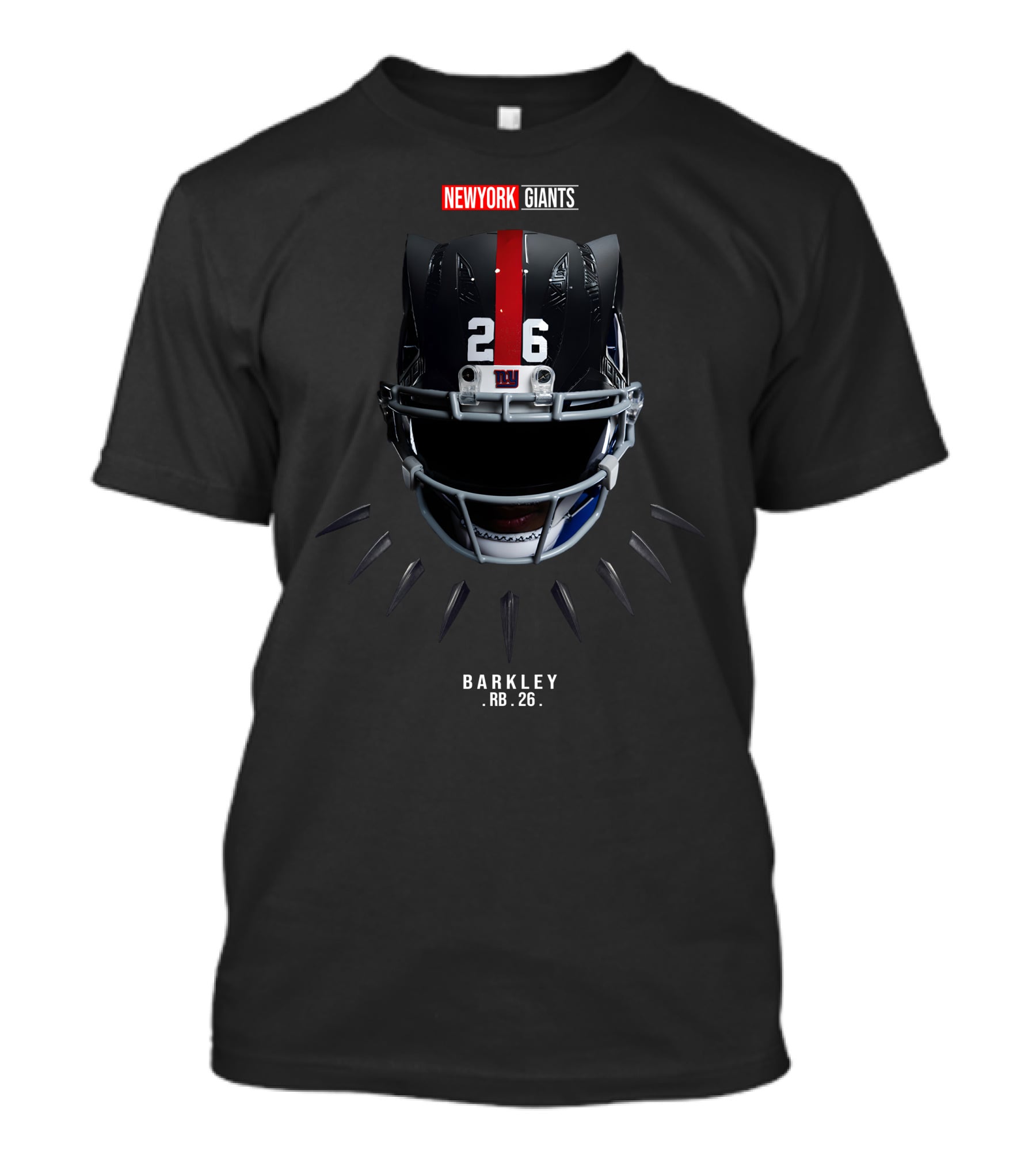 Saquon Barkley X Wakanda Forever New York 26 Helmet Collaboration T-Shirt