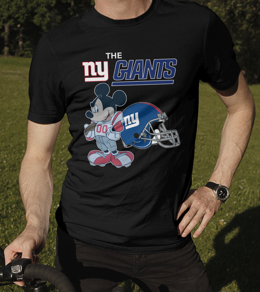 New York Giants Mickey Mouse Football Helmet 00 T-Shirt