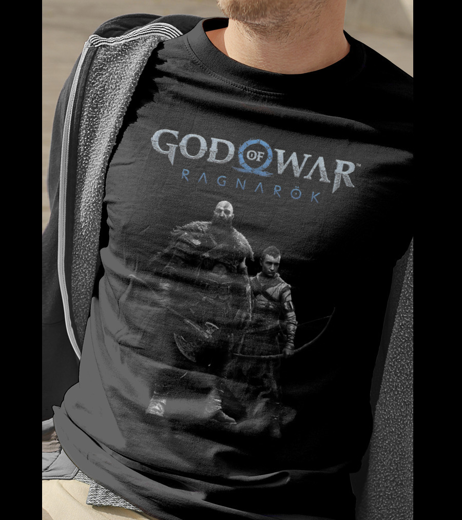 God Of War Ragnarök Silver Kratos And Atreus T-Shirt