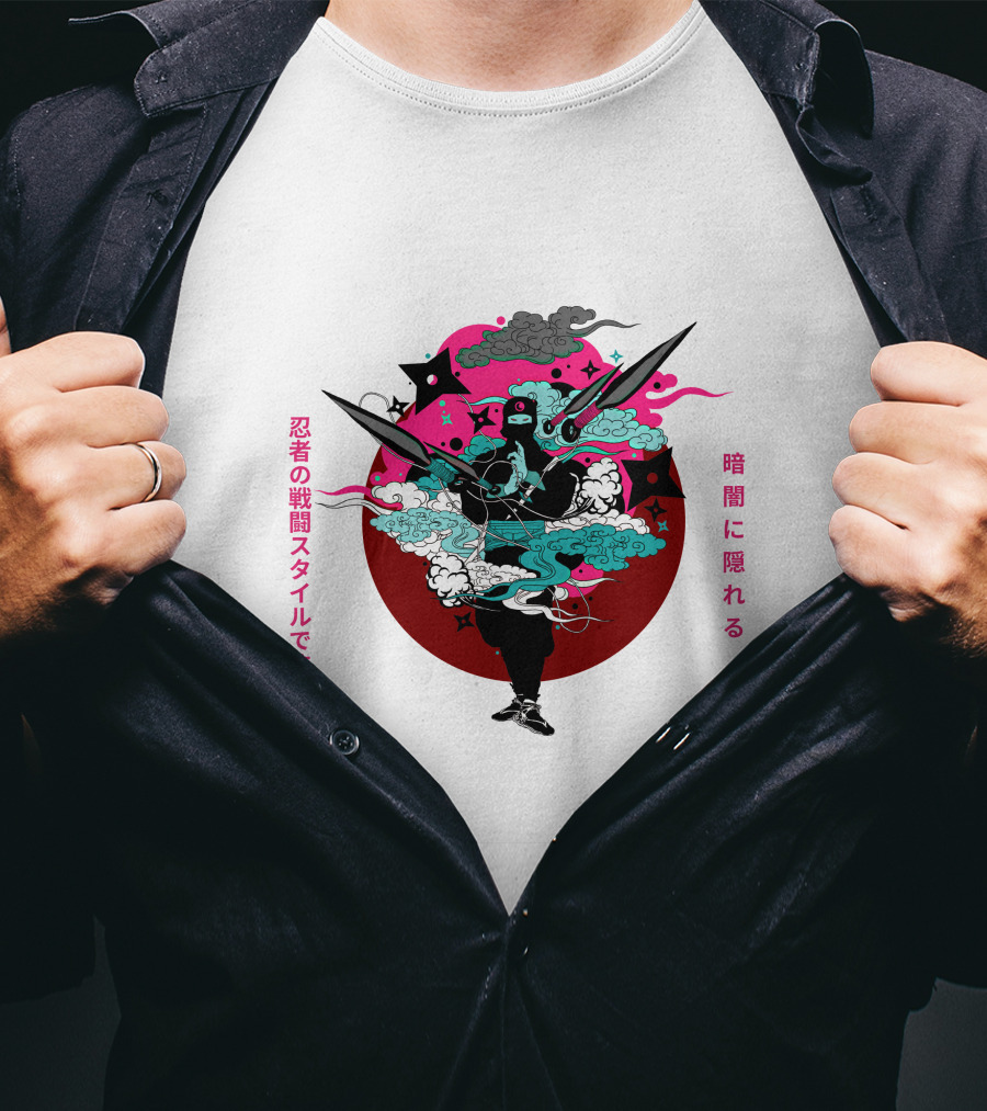 Ninja Japan Hidden In The Dark Combat T-Shirt