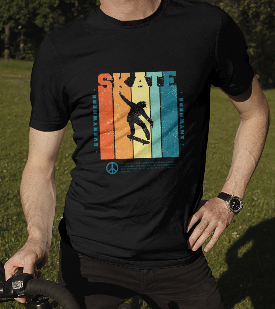 SKATE Everywhere Anywhere Peace T-Shirt
